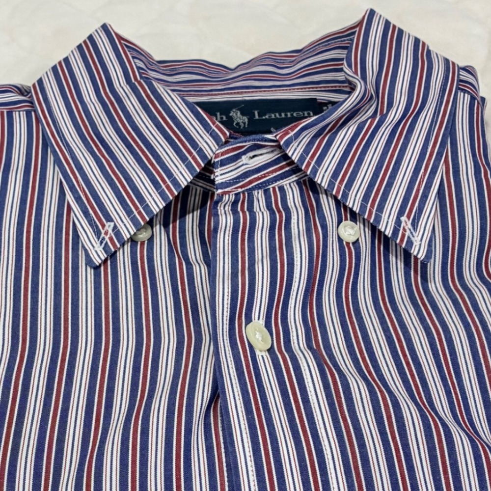 Ralph Lauren Blake Mens‎ L Striped Button Down Long Sleeve Shirt Cotton